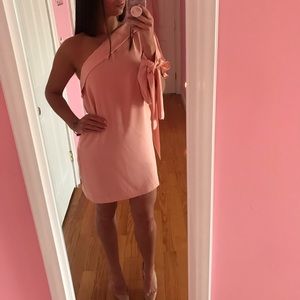 Jean Jail one shoulder light pink dress